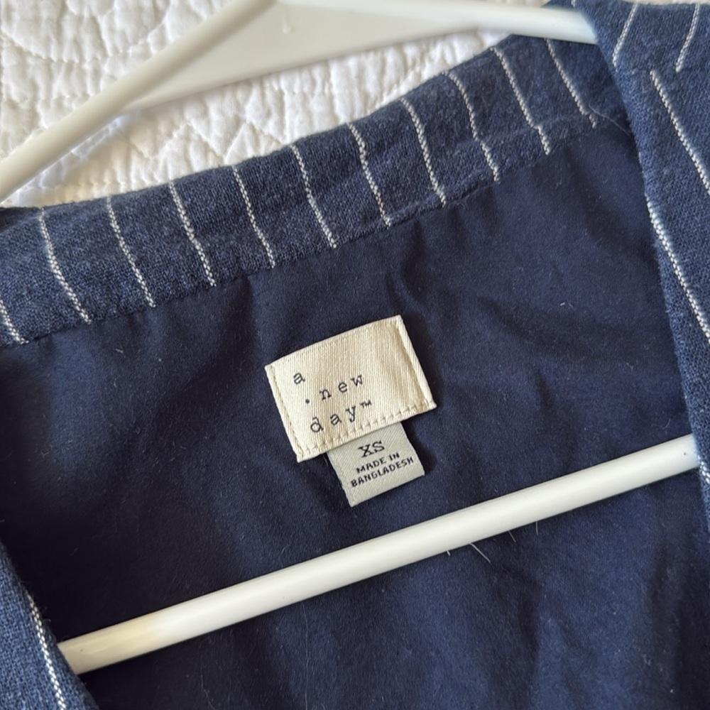 A new day Navy Striped Vest and Shorts Set - Picture 2 of 5